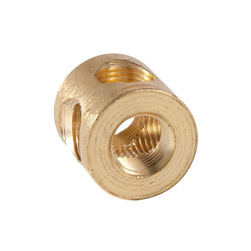 3/4 Inch Dia., 3/4" Tall, 5-Way Armback, 1/8F Tap, Unfinished Brass (21292U)