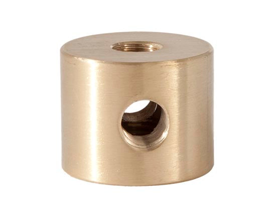 1 Inch Height, 4-Way Brass Straight Disk Arm Back, 1/4F bottom, 1/8F top & side holes (21296U)