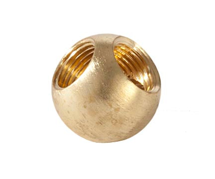 3/4 Inch Dia., 2-Way Brass Ball Arm Back, 1/8F side holes (21298U)