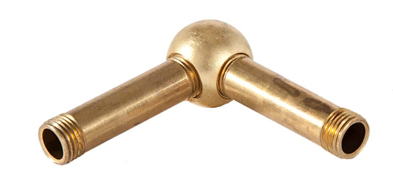 3/4 Inch Dia., 2-Way Brass Ball Arm Back, 1/8F side holes (21298U)