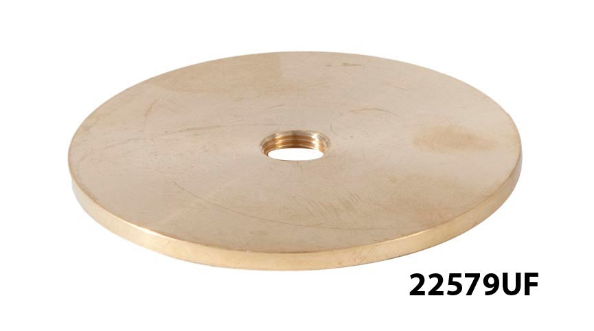 Turned Brass, 1/8F (3/8" dia. opening) Seating Rings or Check Plates with Straight Edge, 4 sizes available