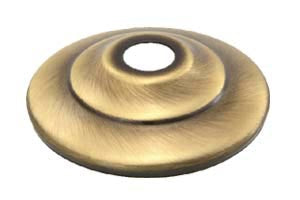 Antique Brass Finish Vase Caps - Your CHOICE of Diameter, all slip 1/8IP (slips 3/8" diameter pipes) (22600A)