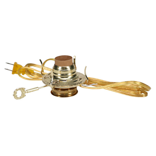 #2 Queen Anne Electric Burner, Brass Plated, Choice of Cord Color (30202B)