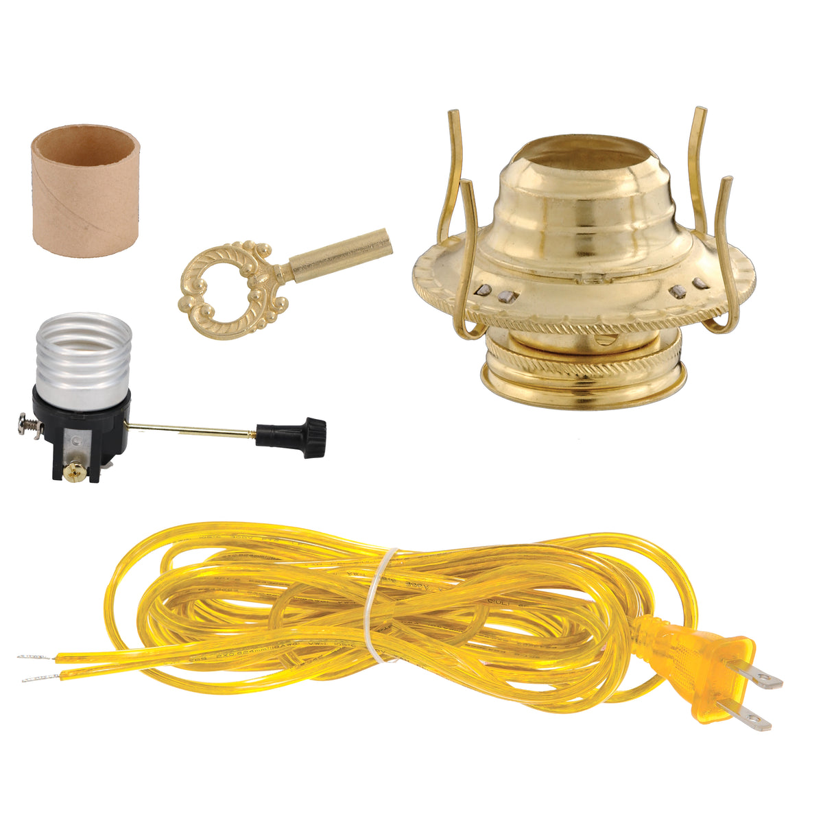 #2 Queen Anne Electric Burner, Brass Plated, Choice of Cord Color (30202B)