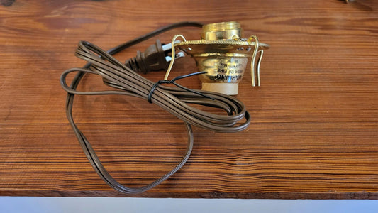 #2 Brass Plated Electric Burner, Choice of Cord Color & Switch (30204)