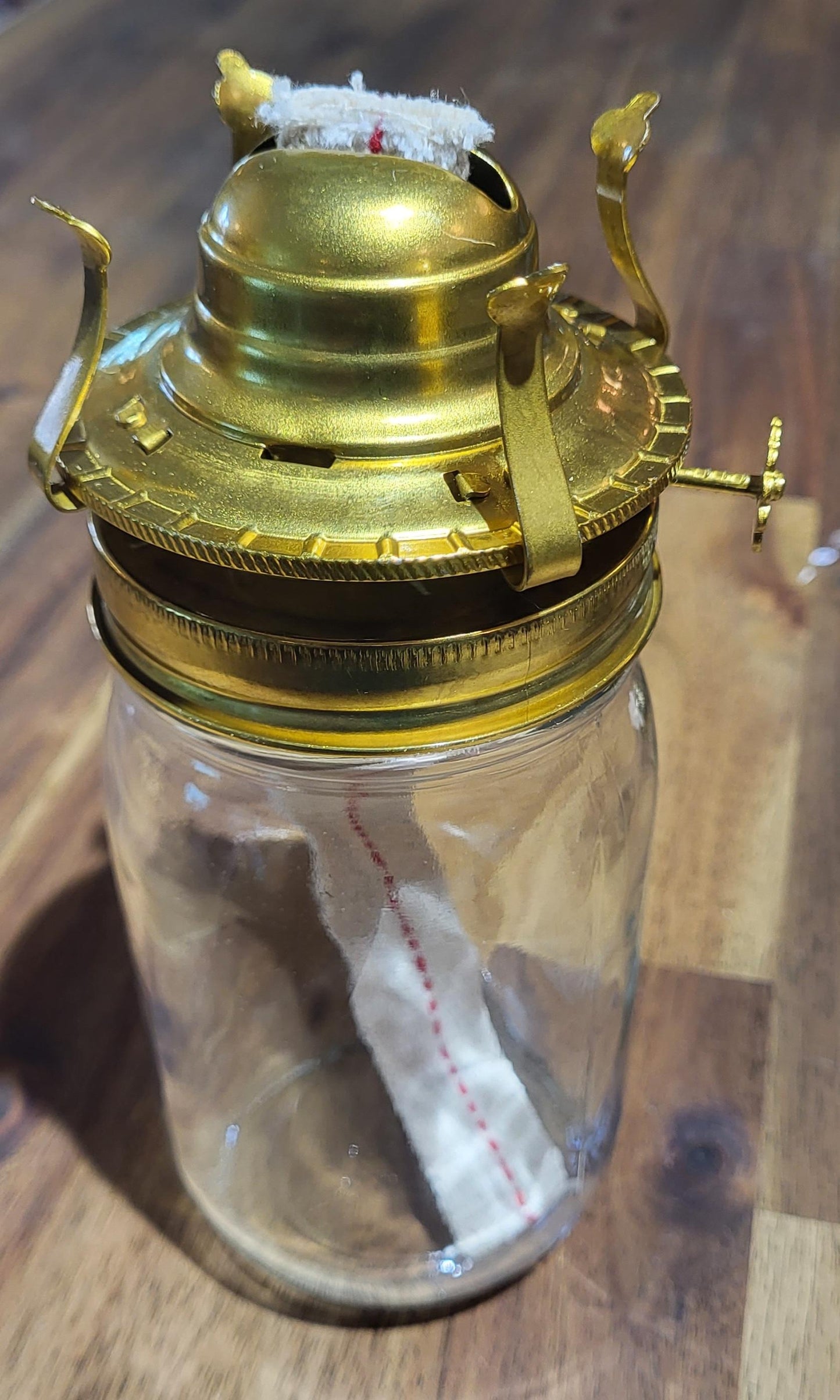 #2 Size Weathered Brass Burner with Mason Jar Collar (30286WB)