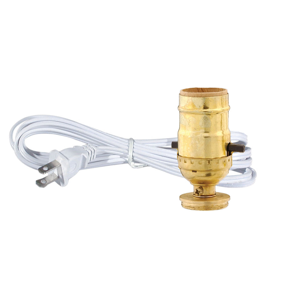 Electric Adaptor For Oil Lamps, Push-Thru Socket & Cord Set (30290)