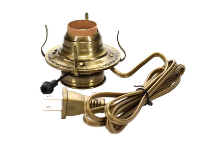 #2 Antique Brass Plated Electric Burner, Choice of Cord Color (30300)