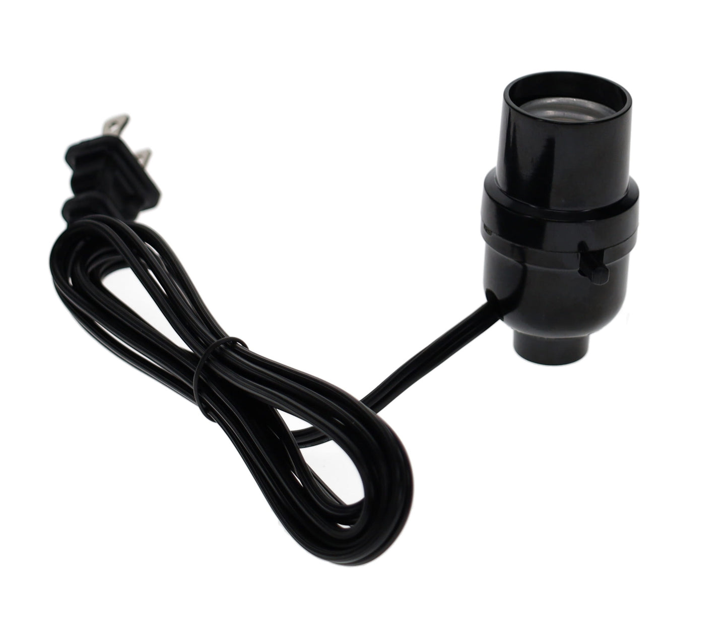 Black Plastic Push Thru Socket with 6' Cord (30339B)