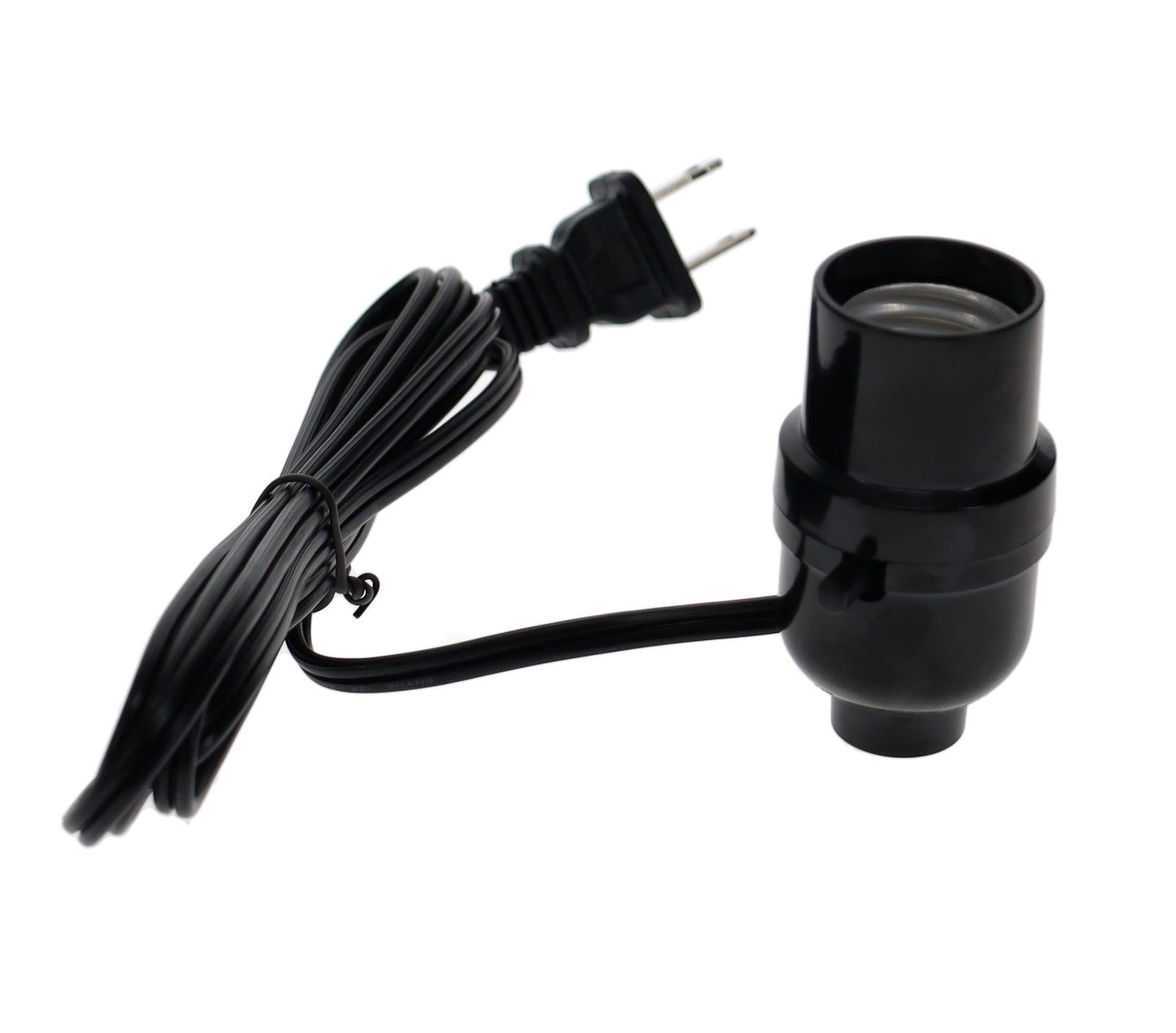Black Plastic Push Thru Socket with 6' Cord (30339B)