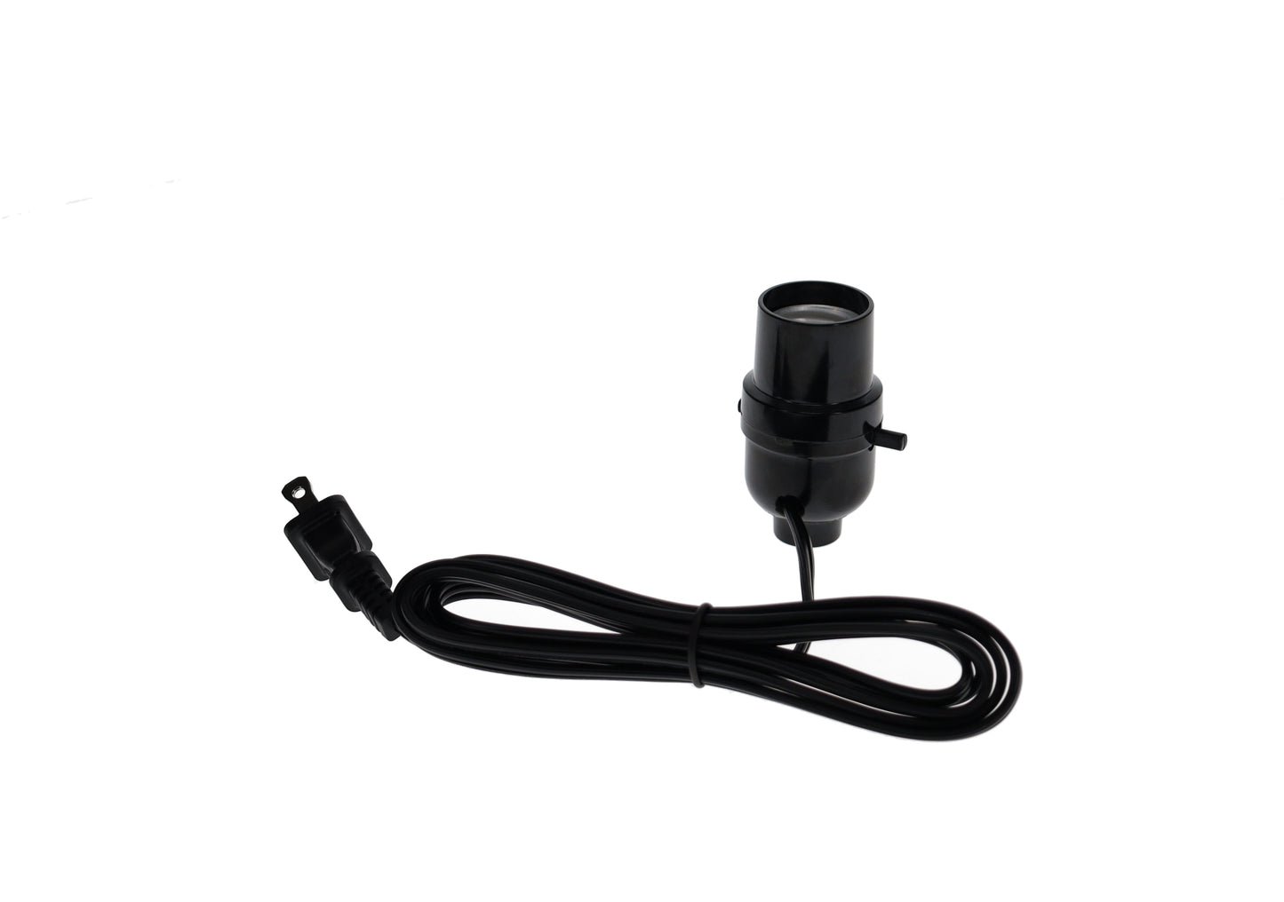 Black Plastic Push Thru Socket with 6' Cord (30339B)