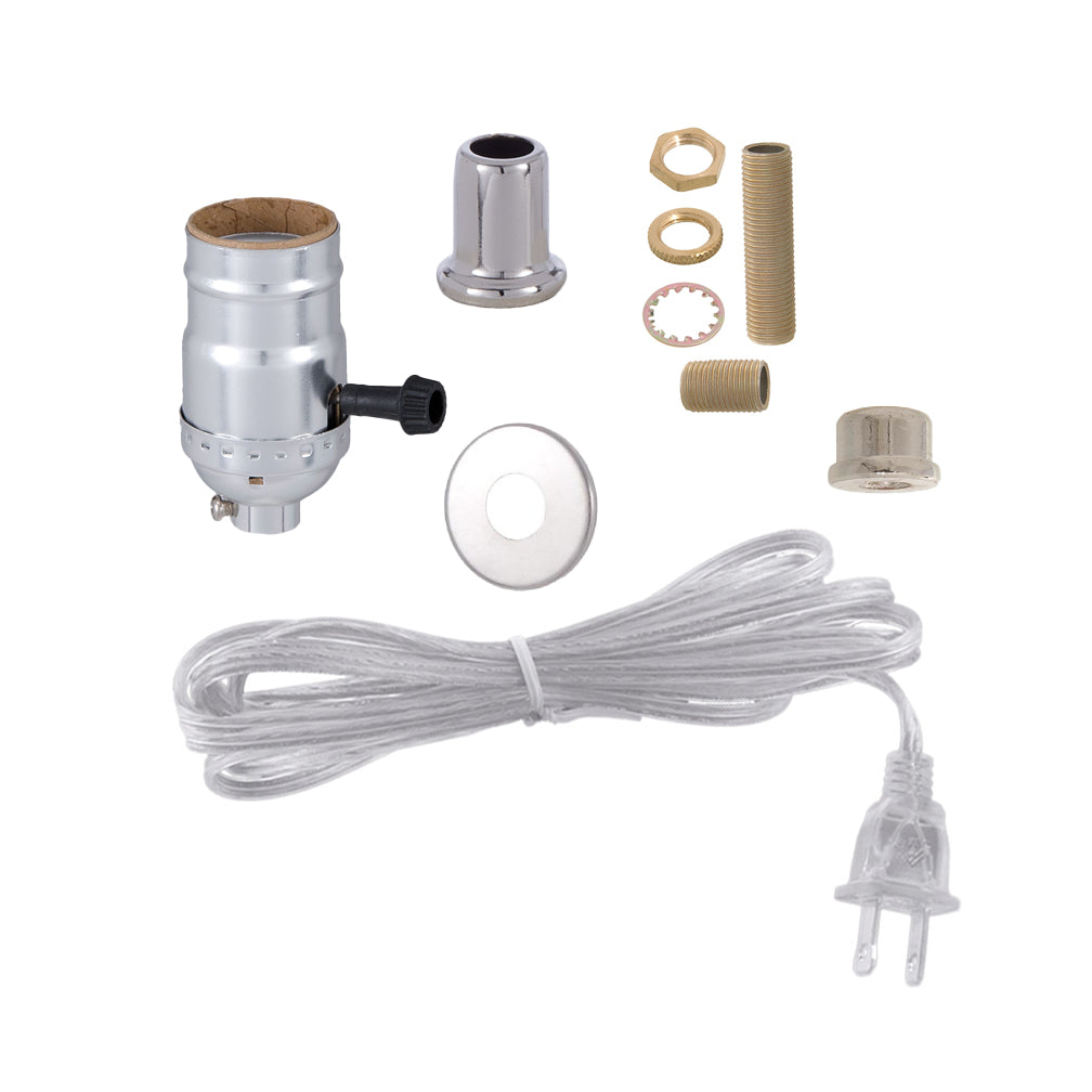 Nickel Table Lamp Wiring Kit with 3-way Socket (30551N)