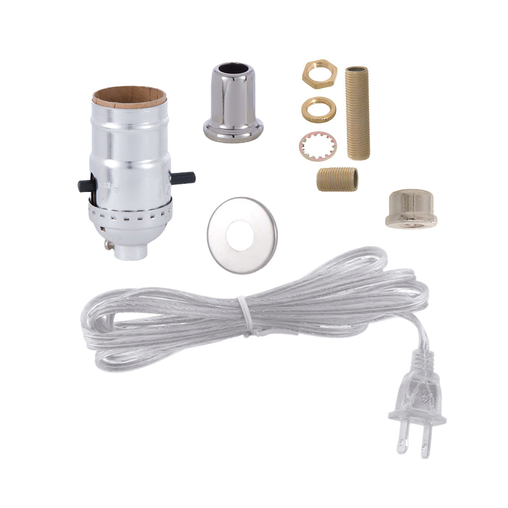 Nickel Table Lamp Wiring Kit with Push-Thru Socket (30552N)