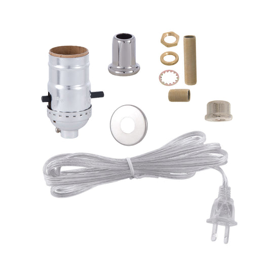 Nickel Table Lamp Wiring Kit with Push-Thru Socket (30552N)
