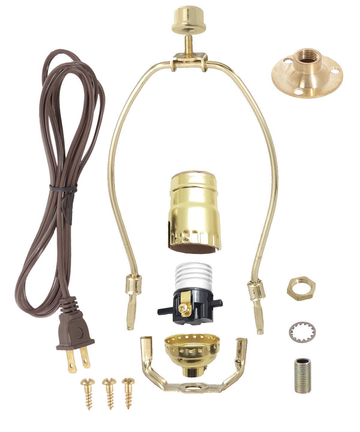 Make-a-Lamp Socket Kit With Brass Flange (30553F10)
