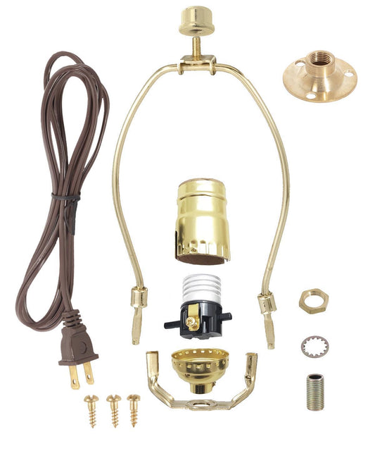 Make-a-Lamp Socket Kit With Brass Flange (30553F10)