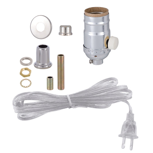 Nickel Table Lamp Wiring Kit With Full-range dimmer Socket (30554N)