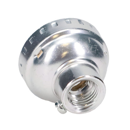 Nickel Plated Finish Aluminum E-26 Lamp Socket Cap, Tap 1/4 IP (40298SNSS)