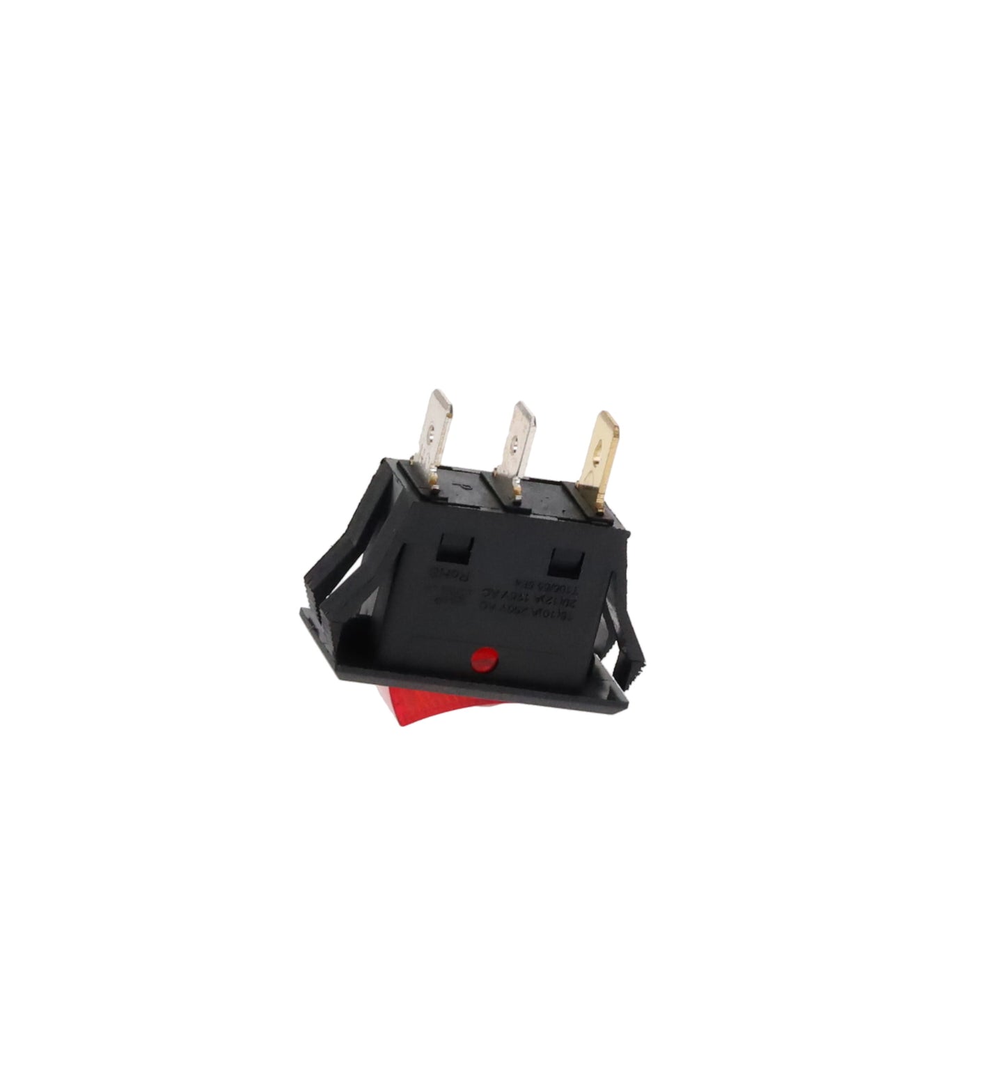 Rectangular Black Snap in Rocker Switch 3 Wire (40417)