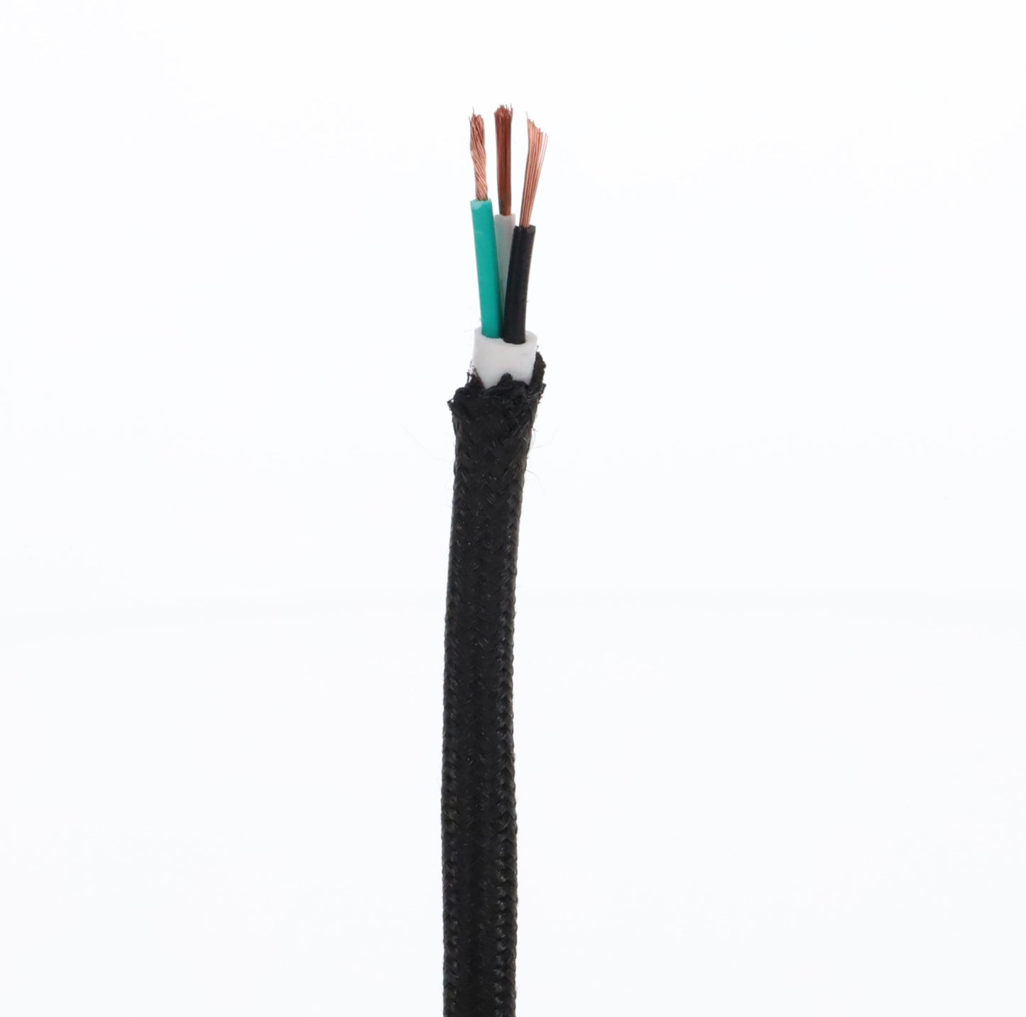 18/3 SVT-B Black Rayon Pulley Cord - Wire 3-Wire Lamp Cord - Choice of Length (46590)