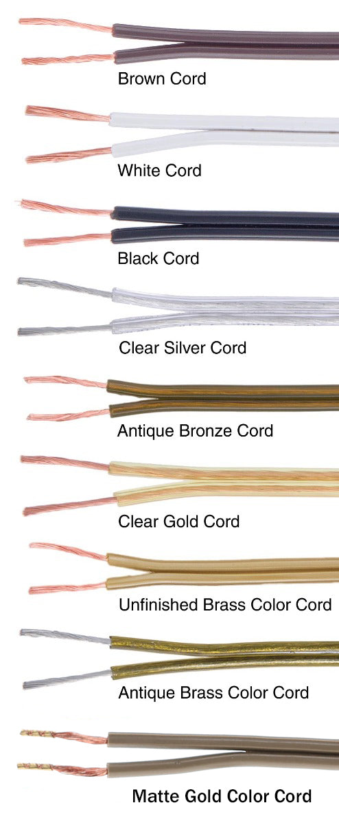 250 Ft. and 50 Ft. Spools, 18/2, SPT-1 General Purpose, Plastic Covered Lamp Cord - Wire, 105 degree C, 300V - CHOICE of 4 COLORS (46604)