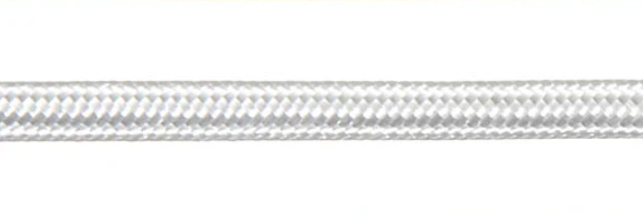 White Color Rayon Covered Parallel Lamp Spool Cord, 18 Gauge SPT-1 (46632)