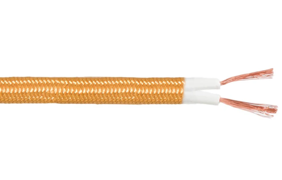 Gold 18 Gauge SPT-2 Fabric Parallel Lamp Cord, Choice of Length (46633G)