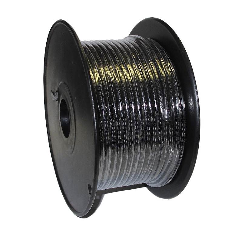 Black Color Rayon Covered Parallel Lamp Spool Cord, 18 Gauge SPT-1 (46634)