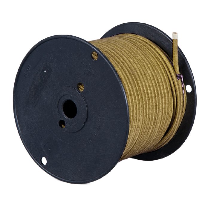 Antique Brass Color Rayon Covered Parallel Lamp Spool Cord, 18 Gauge SPT-1 (46646)