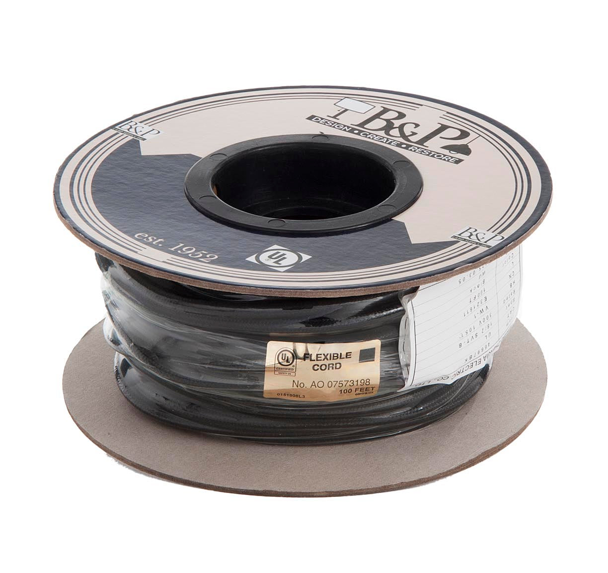 18/3 SVT-B Black Rayon Pulley Cord - Wire 3-Wire Lamp Cord
