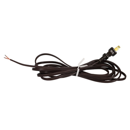12' Long Dark Brown, 18/2 Plastic Covered Lamp Cord (46905)