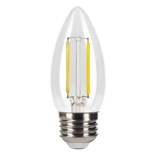 Clear 3.3W, 40W Equivalent E-26 LED Dimmable B11 Bulb (47318)