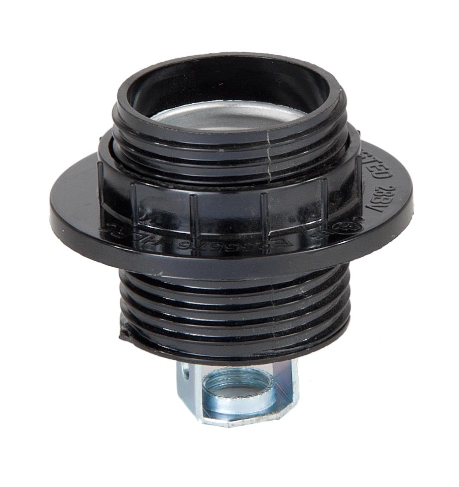 2 Piece Threaded Phenolic Socket with 1/8IP Metal Hickey & Shade Ring ...