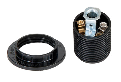 2 Piece Threaded Phenolic Socket with 1/8IP Metal Hickey & Shade Ring (47665)