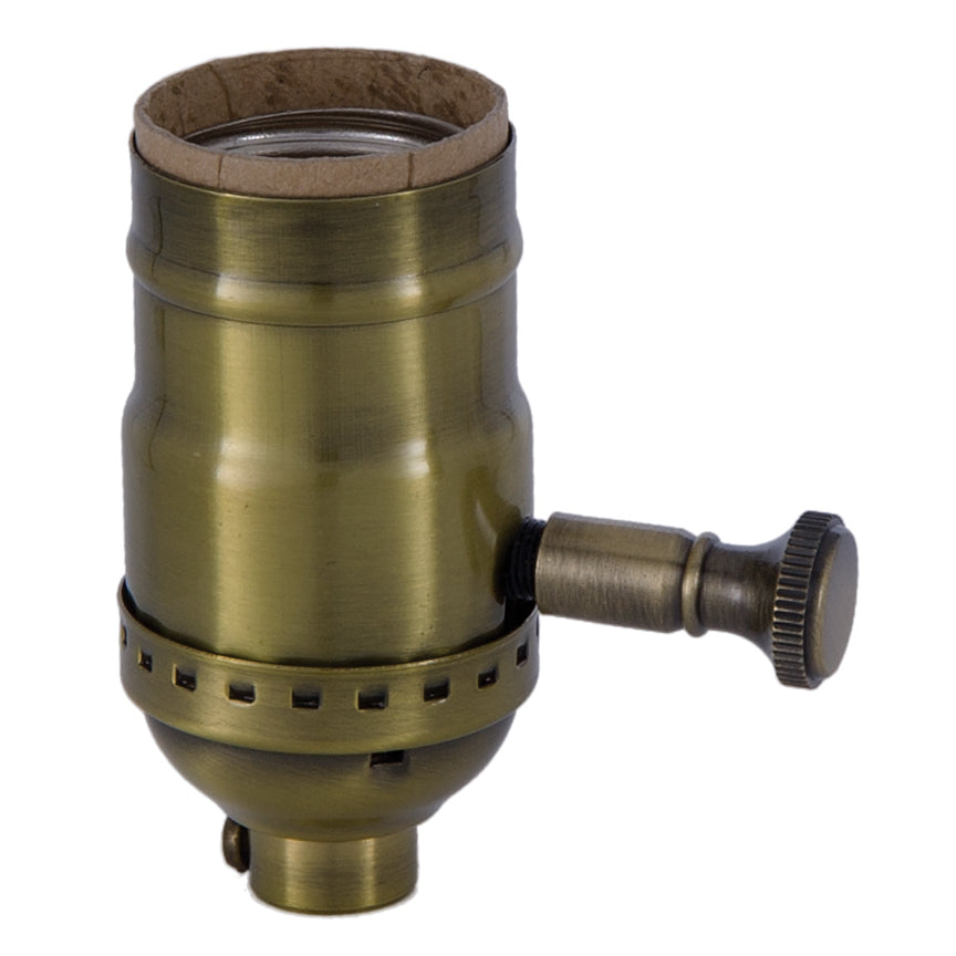 Antique Brass Table Lamp Wiring Kit With Full-range dimmer Socket (30554A)