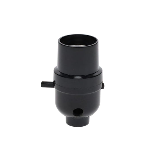 Tall Push Through Phenolic Socket, Medium Base, No UNO Threads, Side Outlet (47688)