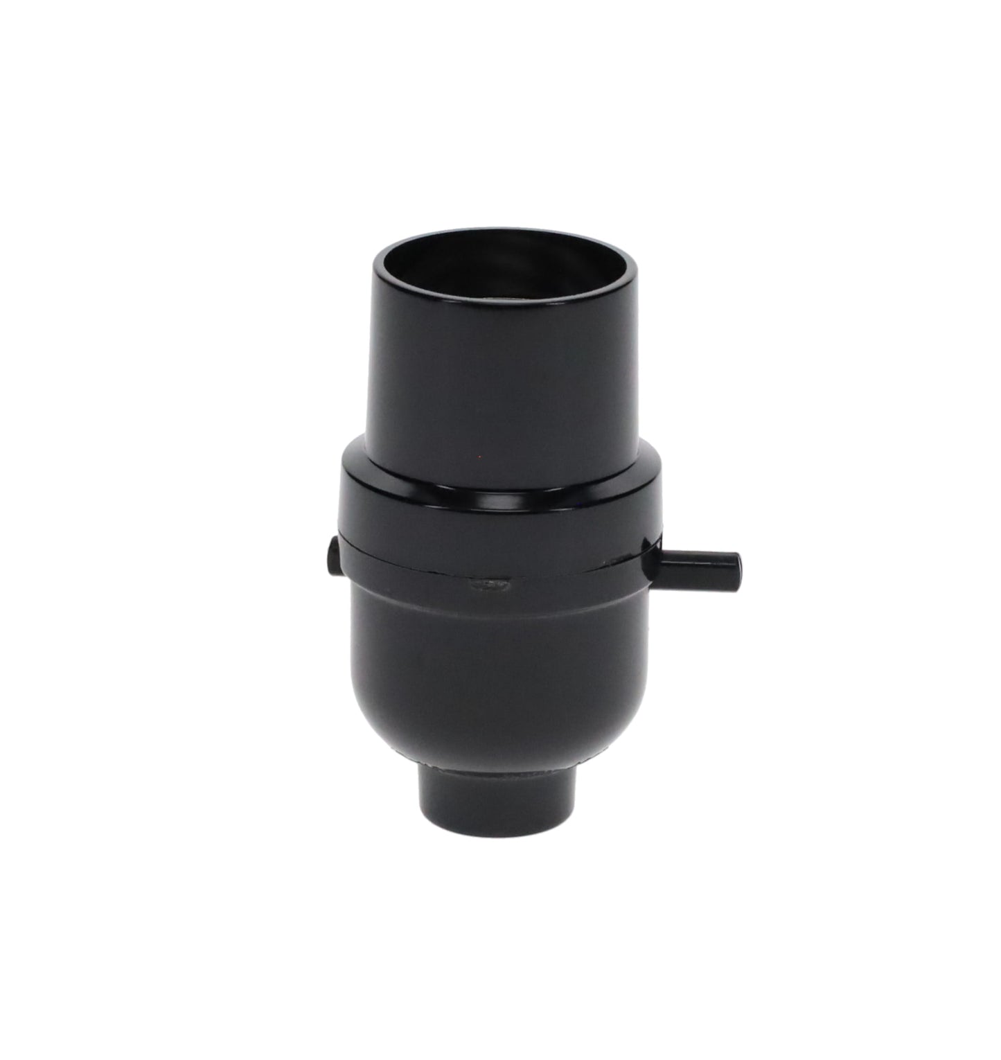 Tall Push Through Phenolic Socket, Medium Base, No UNO Threads, Side Outlet (47688)