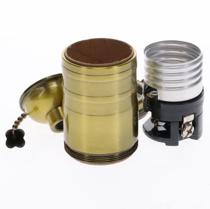 Brass On/Off Pull Chain Socket, No UNO Threads, Antique Brass (48254A)