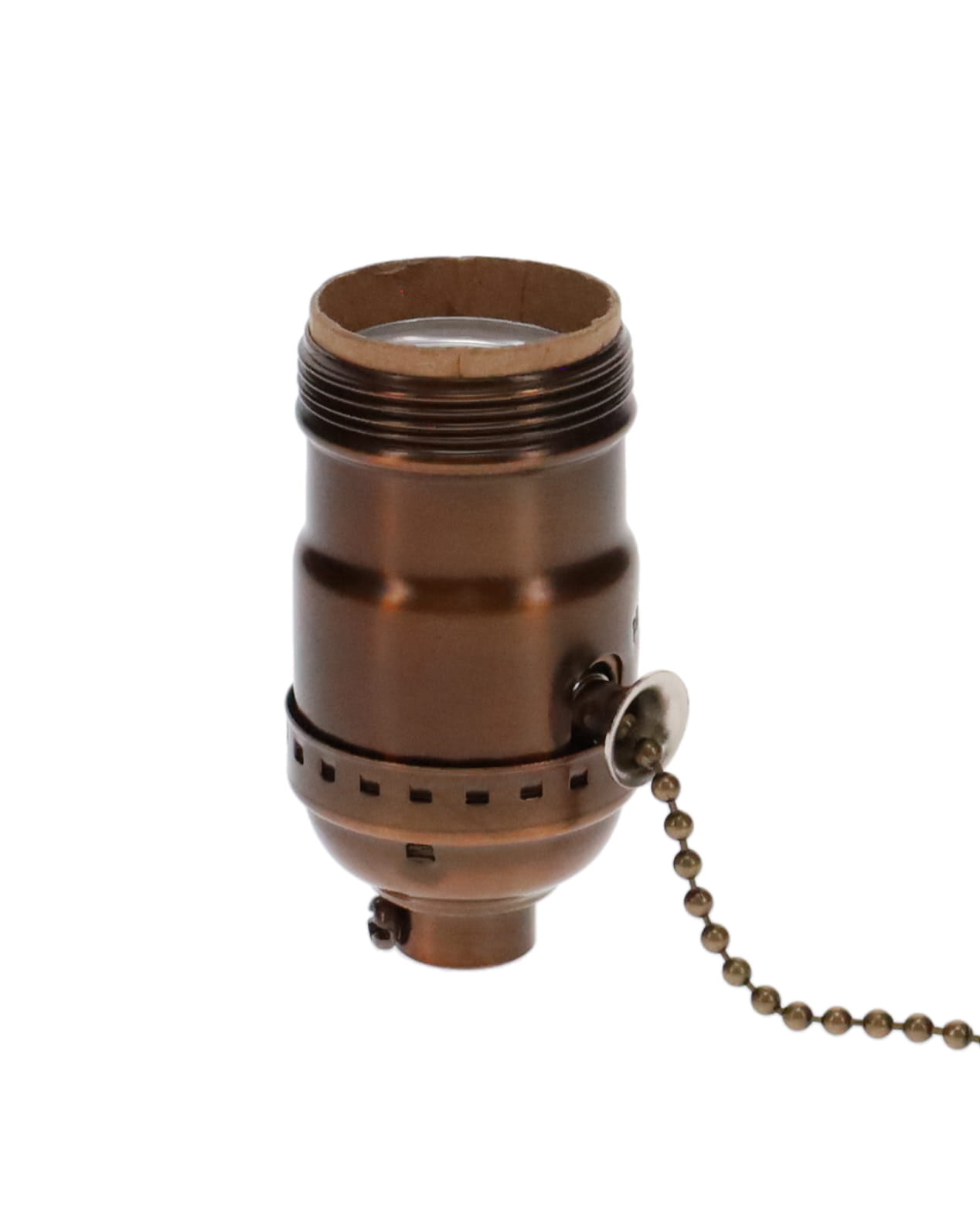 Antique BRONZE Finish Brass Pull Chain Early Electric Style Lamp Socket ...