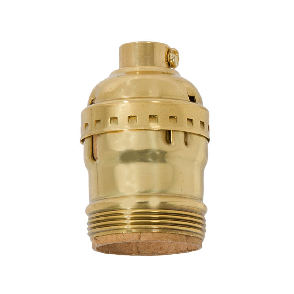Unfinished Brass, Keyless UNO Thread Lamp E26 Socket (48290U)