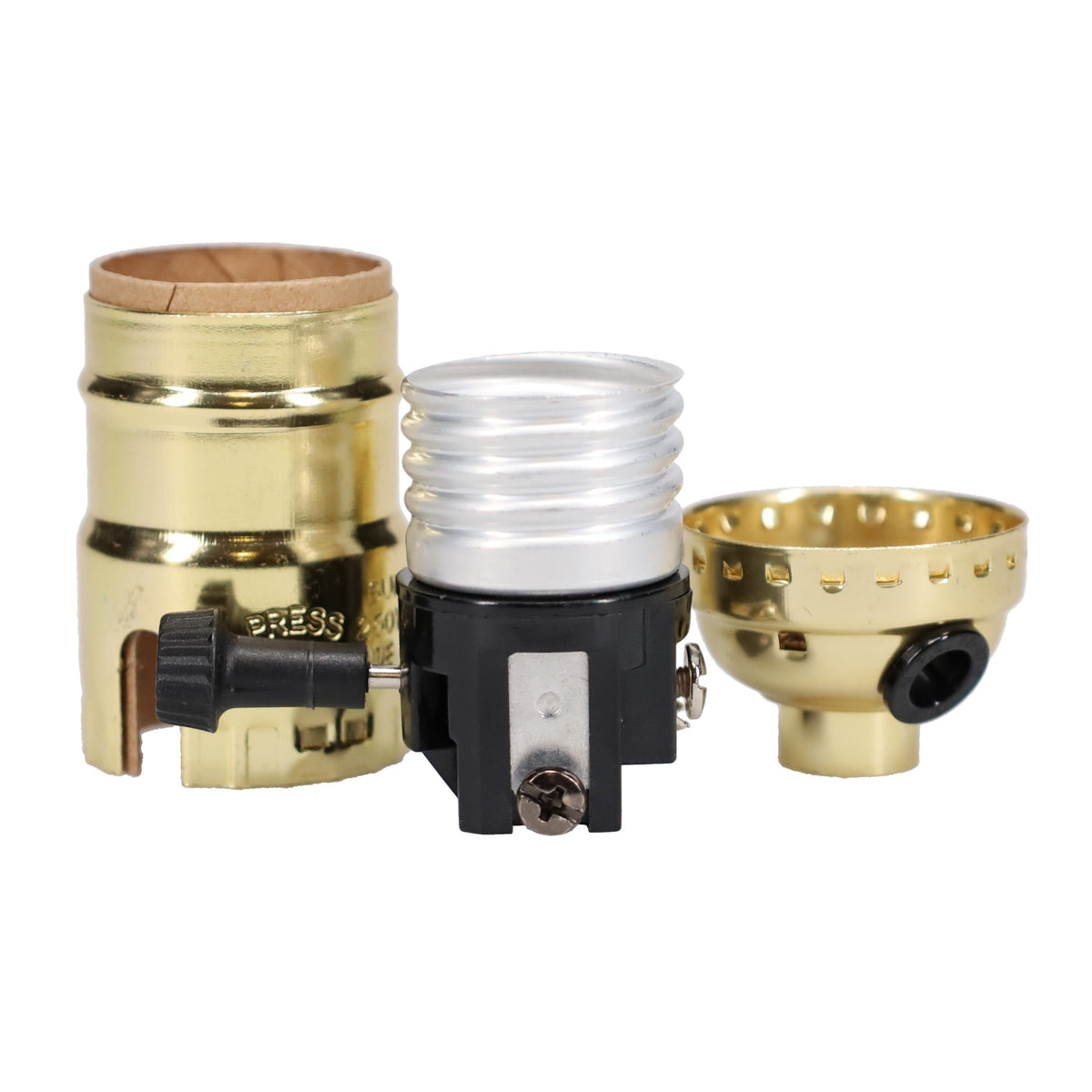 3 Terminal Turn-Knob Lamp Socket with Side Hole (48350)