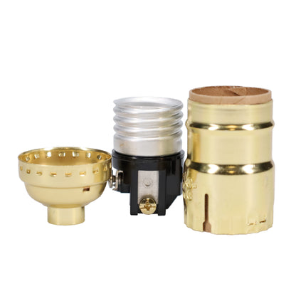 3 Terminal Turn-Knob Lamp Socket with Side Hole (48350)