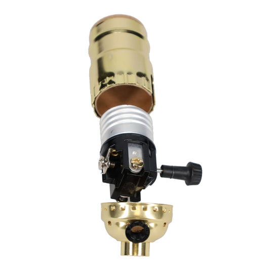 3 Terminal Turn-Knob Lamp Socket with Side Hole (48350)