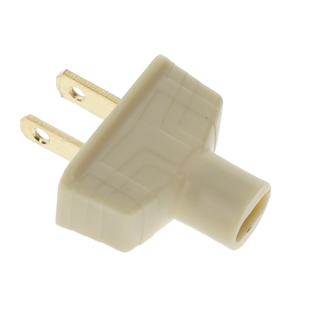 B&P Lamp Brand Early Art Deco Bakelite Style Straight Blade Plug, Polarized, Ivory (48580V)