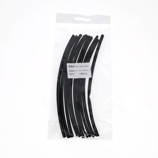 Heat Shrink Electrical Insulation Tubing - 4.5mm, 3/16" Dia., 200mm Long, Bag of 10 (48958)