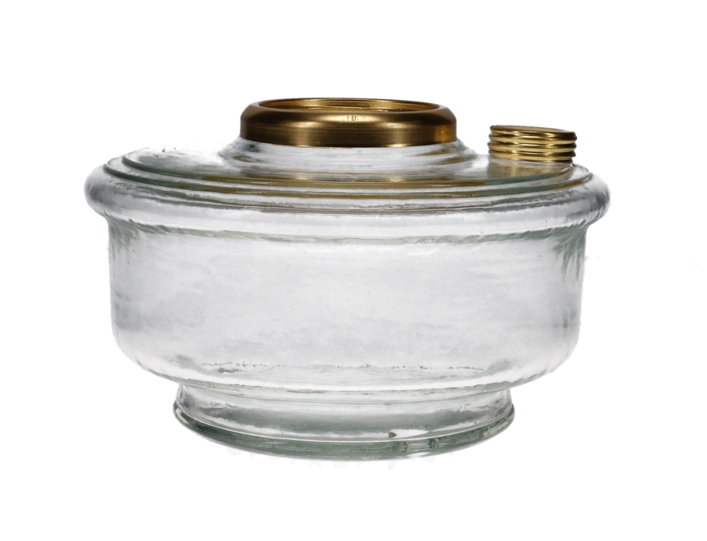 Clear Aladdin Genie III Oil Lamp Fount with Brass Cap and Ring (R067)