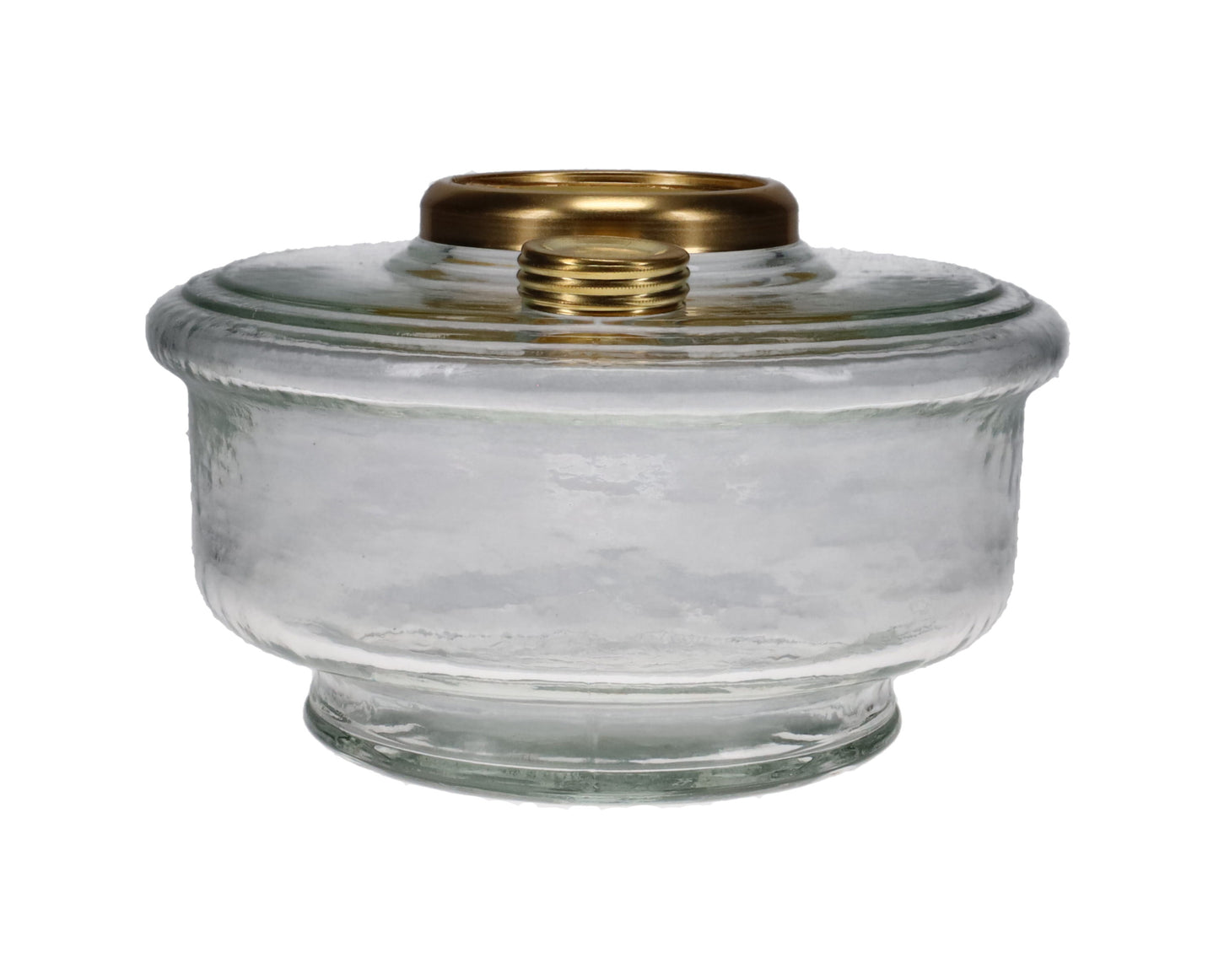 Clear Aladdin Genie III Oil Lamp Fount with Brass Cap and Ring (R067)