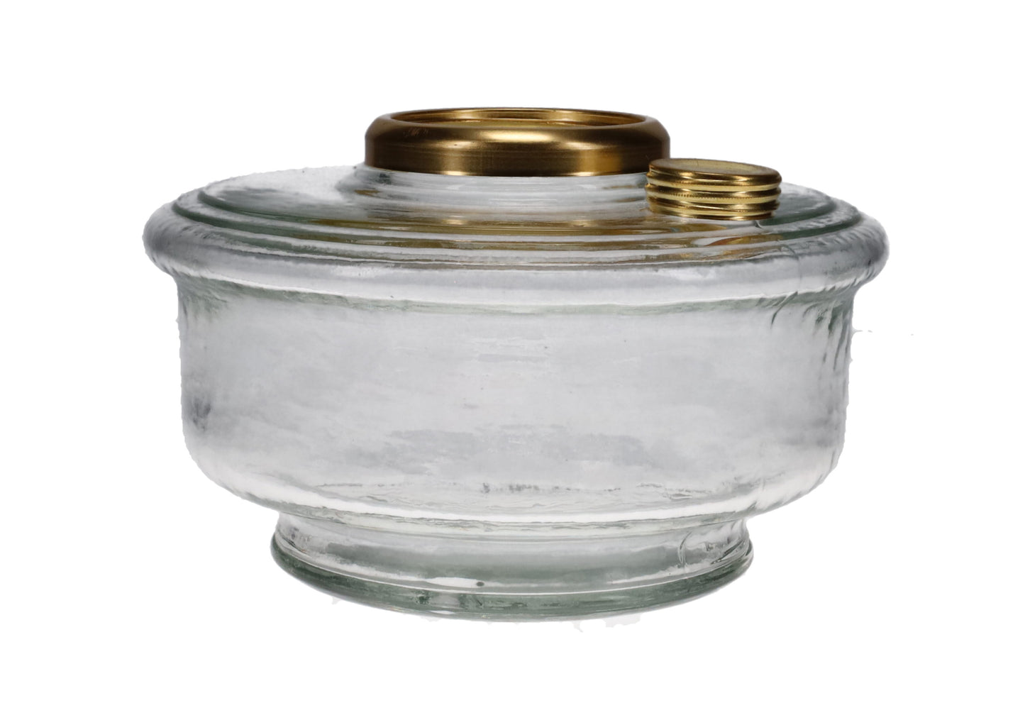 Clear Aladdin Genie III Oil Lamp Fount with Brass Cap and Ring (R067)