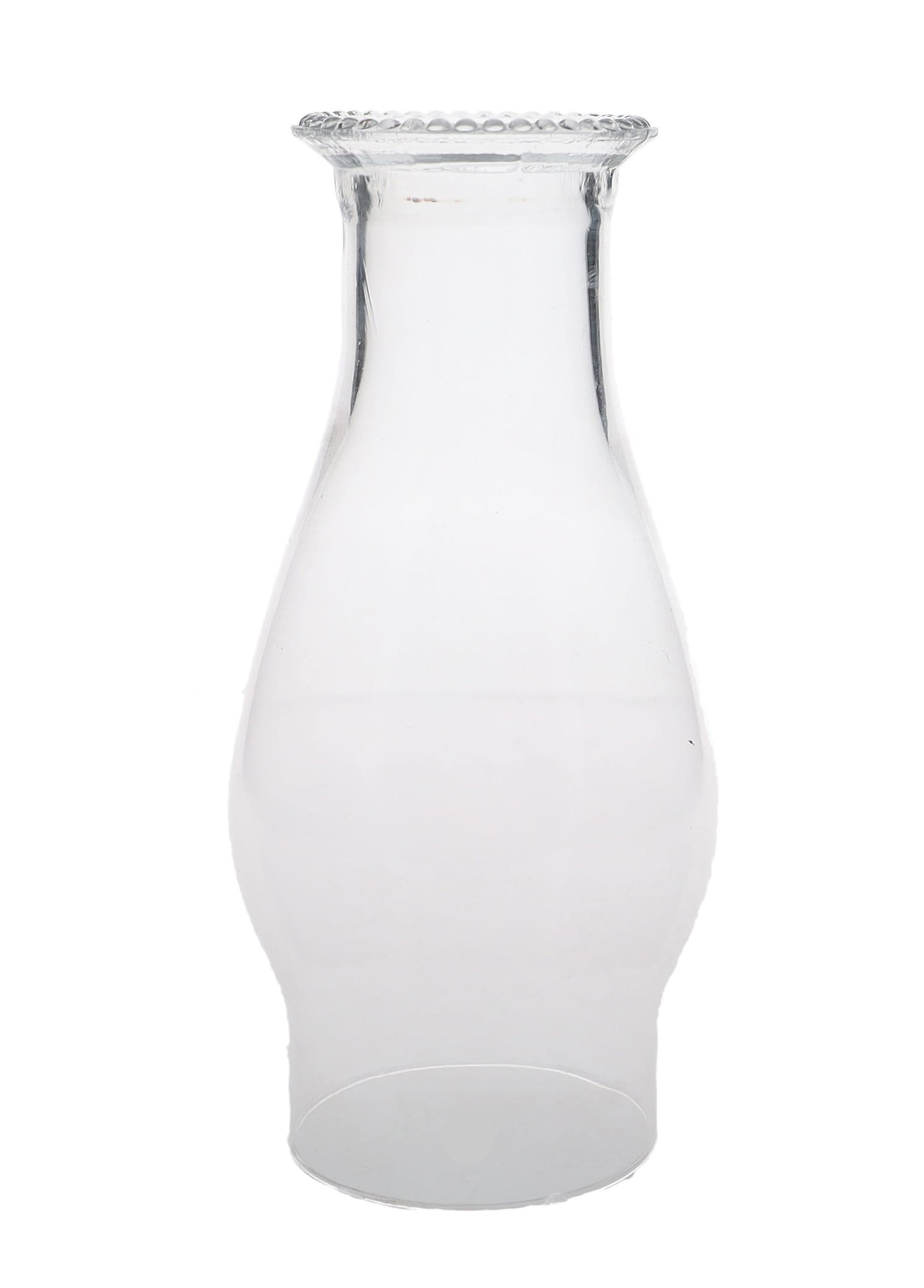 3" Fitter, 8-1/4" Tall Clear Beaded-Top Glass Lamp Chimney (57936C)