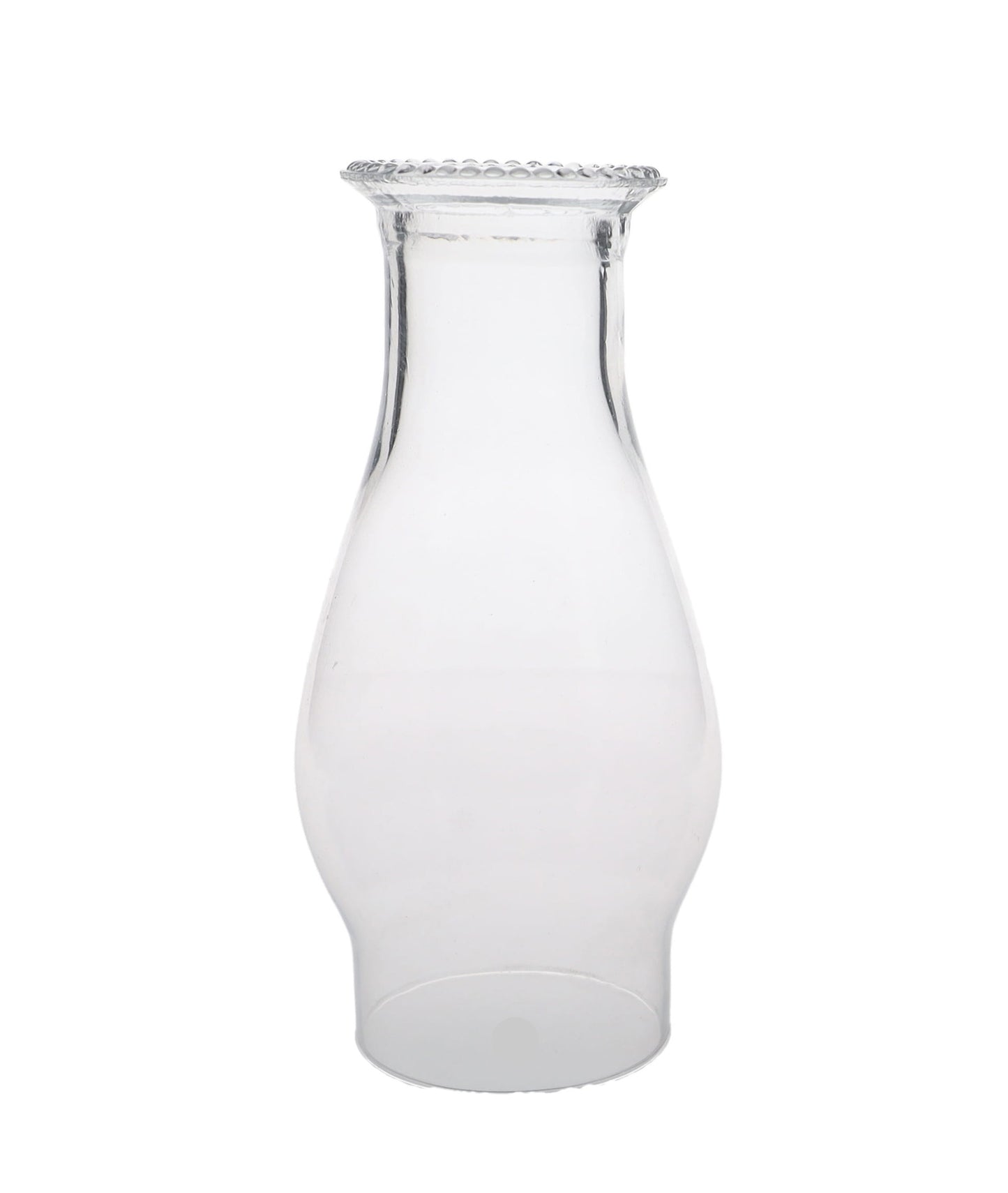 3" Fitter, 8-1/4" Tall Clear Beaded-Top Glass Lamp Chimney (57936C)